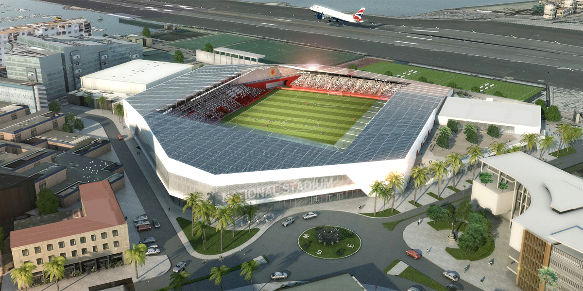Gibilterra: il progetto del nuovo stadio nazionale, pronto nel 2021