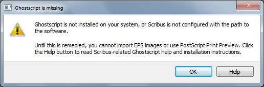 scribus ghostscript missing scribus ghostscript missing
