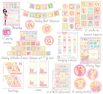 Complete Customized Baby Shower Pastel Party Printables