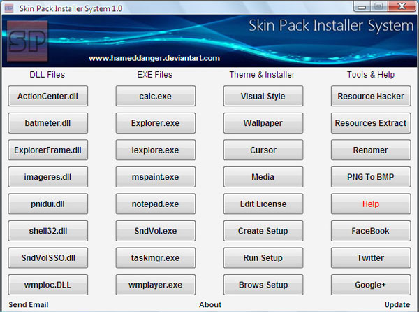 Install skins. Skin installation Tool. Installer.