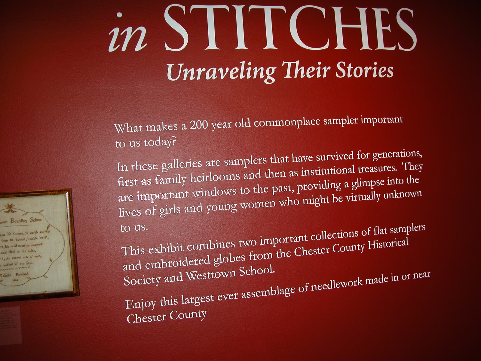 Notes from the Quilt Lab Chester County, PA Historical Society