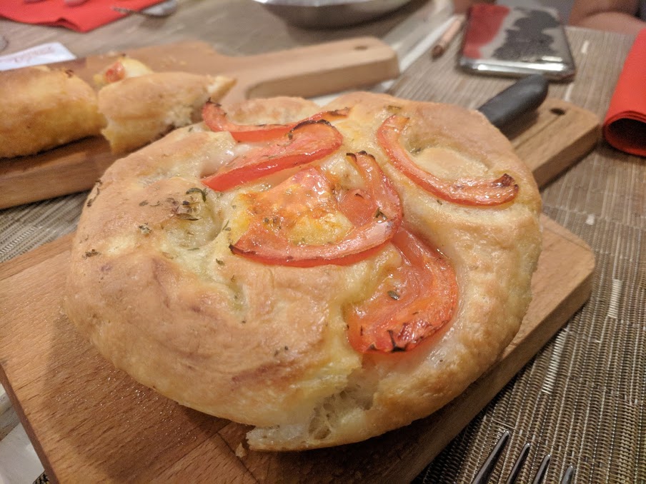 How to spend a weekend in Genoa with kids -Dining with kids and child-friendly restaurants in Genoa - focaccia from le Rune