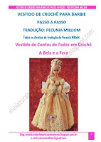 DIY Vestido de Princesa Em Crochê Para Barbie - dA Bela e A Fera - Passo a Passo Completo