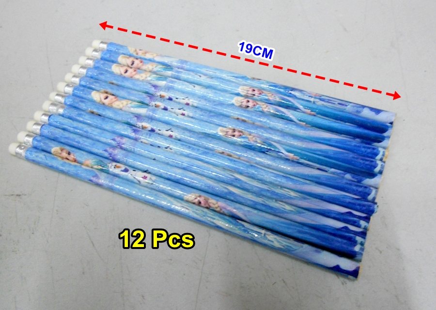 BongBongIdea WOODEN PENCILS WITH ERASER HEAD 12PCS PACK