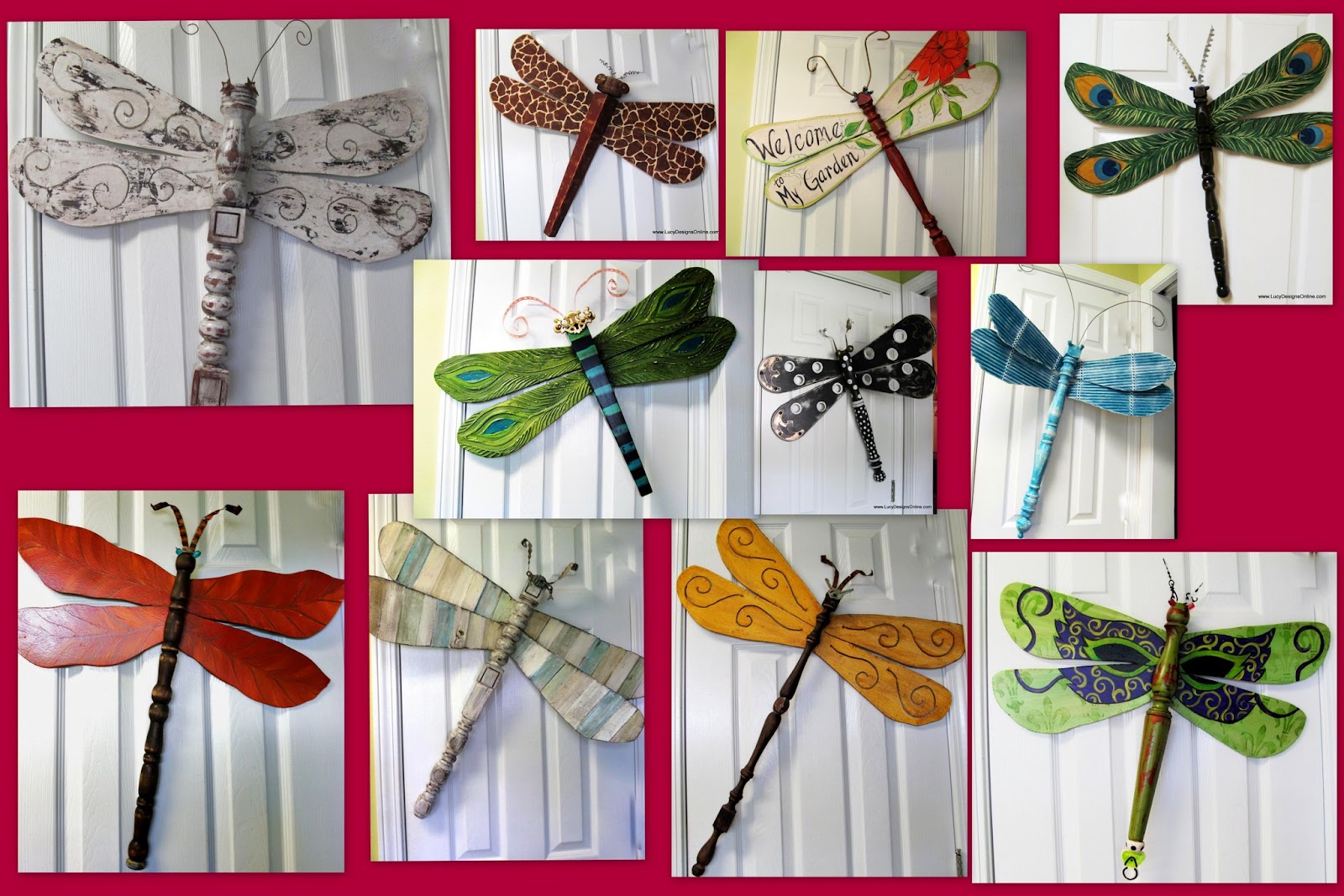 Lucy Designs Table Leg Dragonflies And Butterflies Moving On
