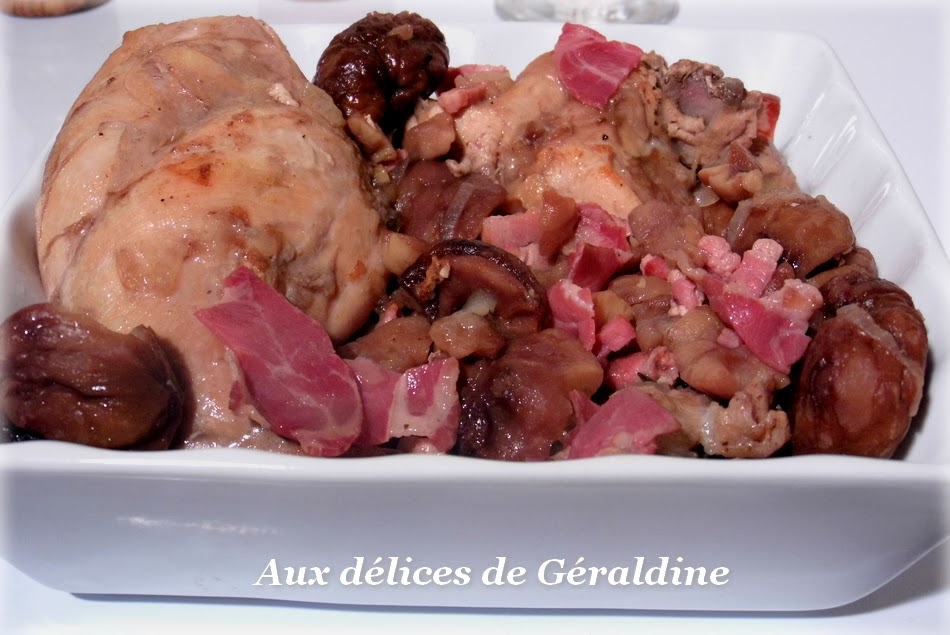 Aux délices de Géraldine Lapin aux lardons et aux marrons