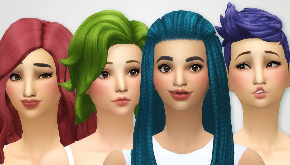 My Sims 4 Blog Base Game Hair Recolors By Noodlescc