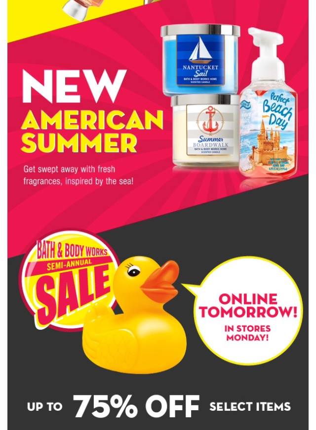 Life Inside the Page First Look Semi Annual Sale Bath & Body Works