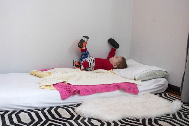 Thoughts about using a Montessori floor bed with a young toddler. 