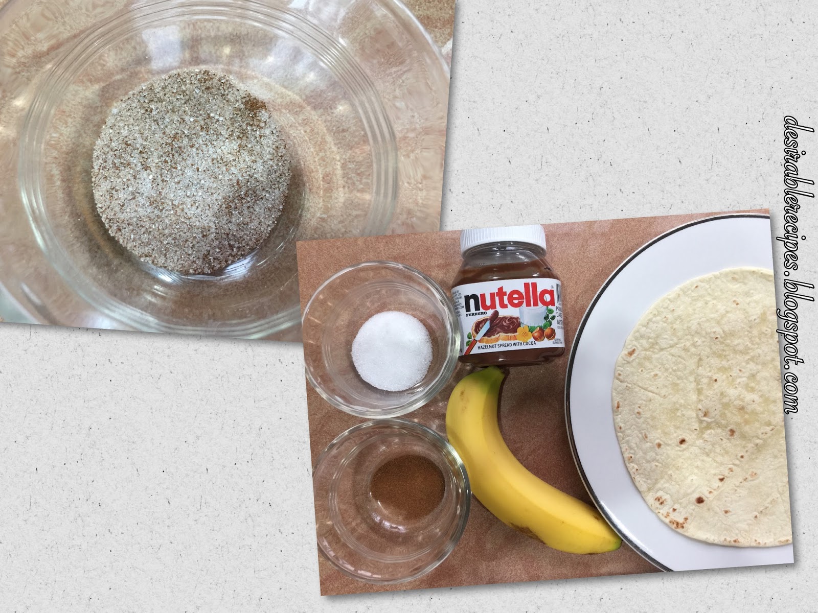 Fried Banana Nutella Tortilla