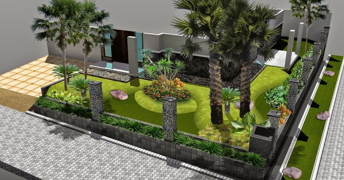 Desain Taman Halaman Kantor - Referensi Desain Rumah