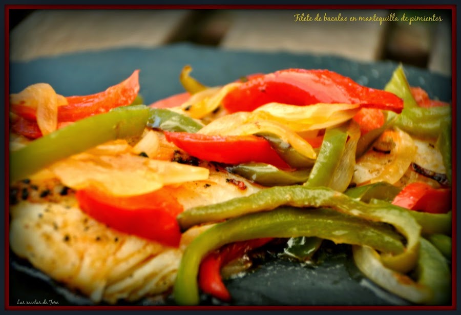 bacalao en mantequilla de pimientos 04