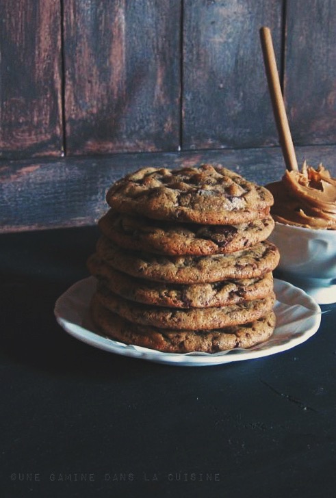 peanut butter + cinnamon chocolate chunk cookies | une gamine dans la cuisine 