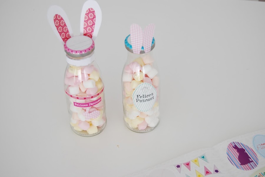chuches para pascua. Easter candy in a bottle