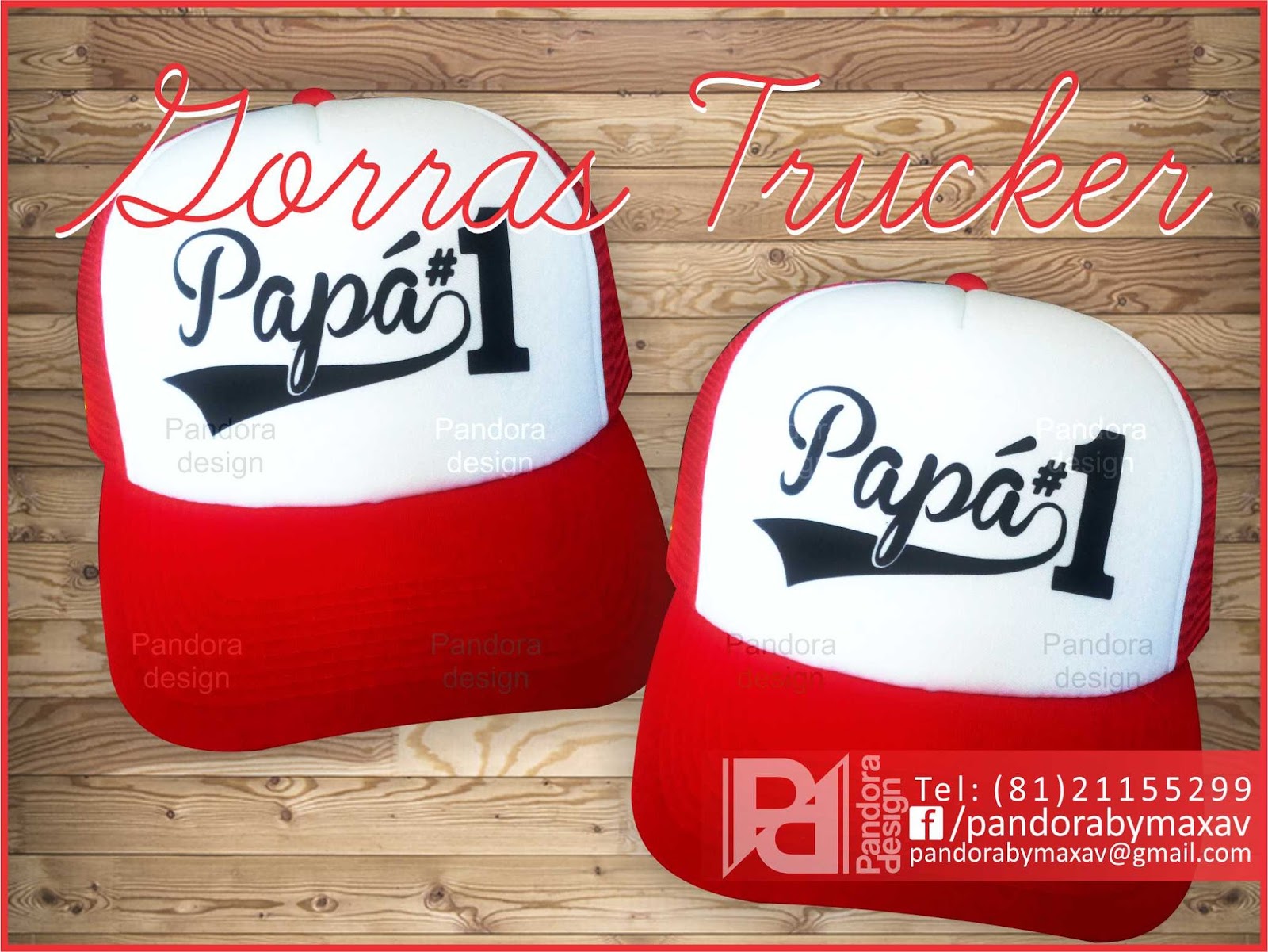 Gorras personalizadas para el dia del padre | Pandora Design-Portafolio