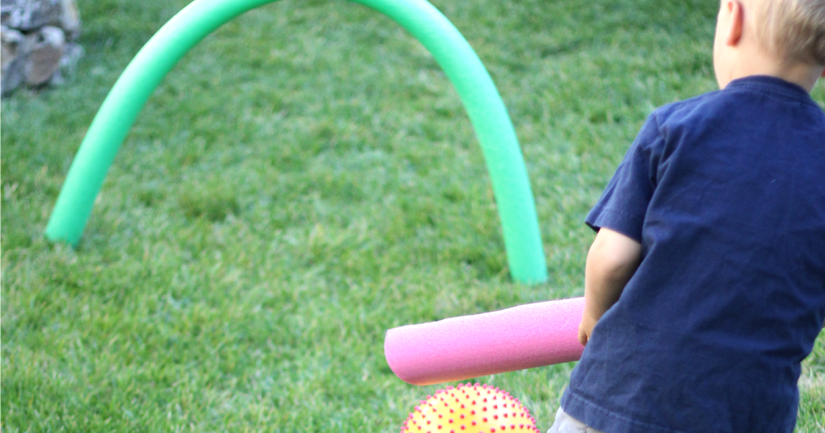 Toddler Approved! Pool Noodle Hockey for Kids