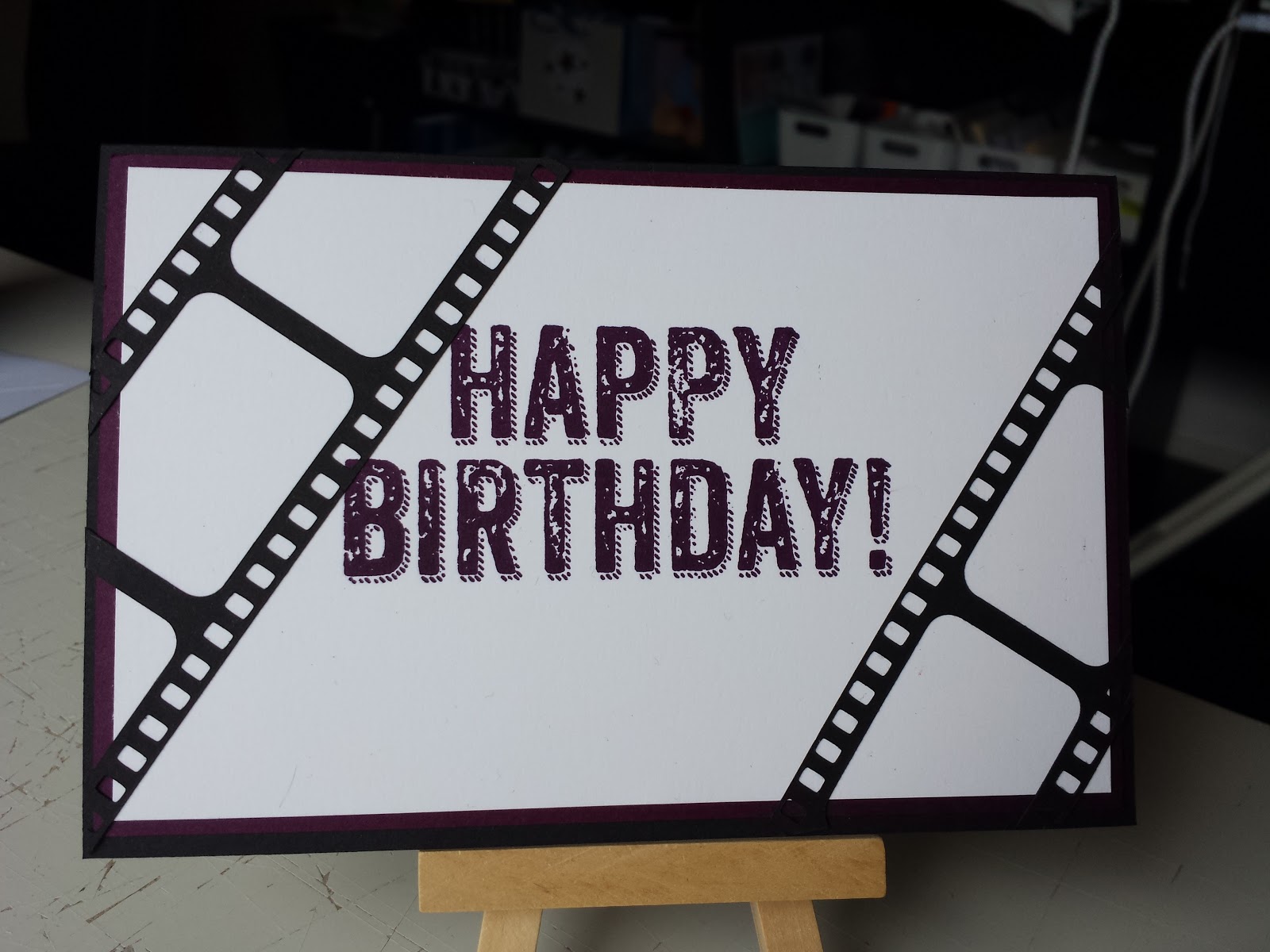 Willkommen im CreativewonderlanD Geburtstagskarte für einen Kino Besuch