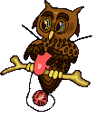 Gambar Animasi Burung Hantu Burung Hantu Maenan Bola Kecil