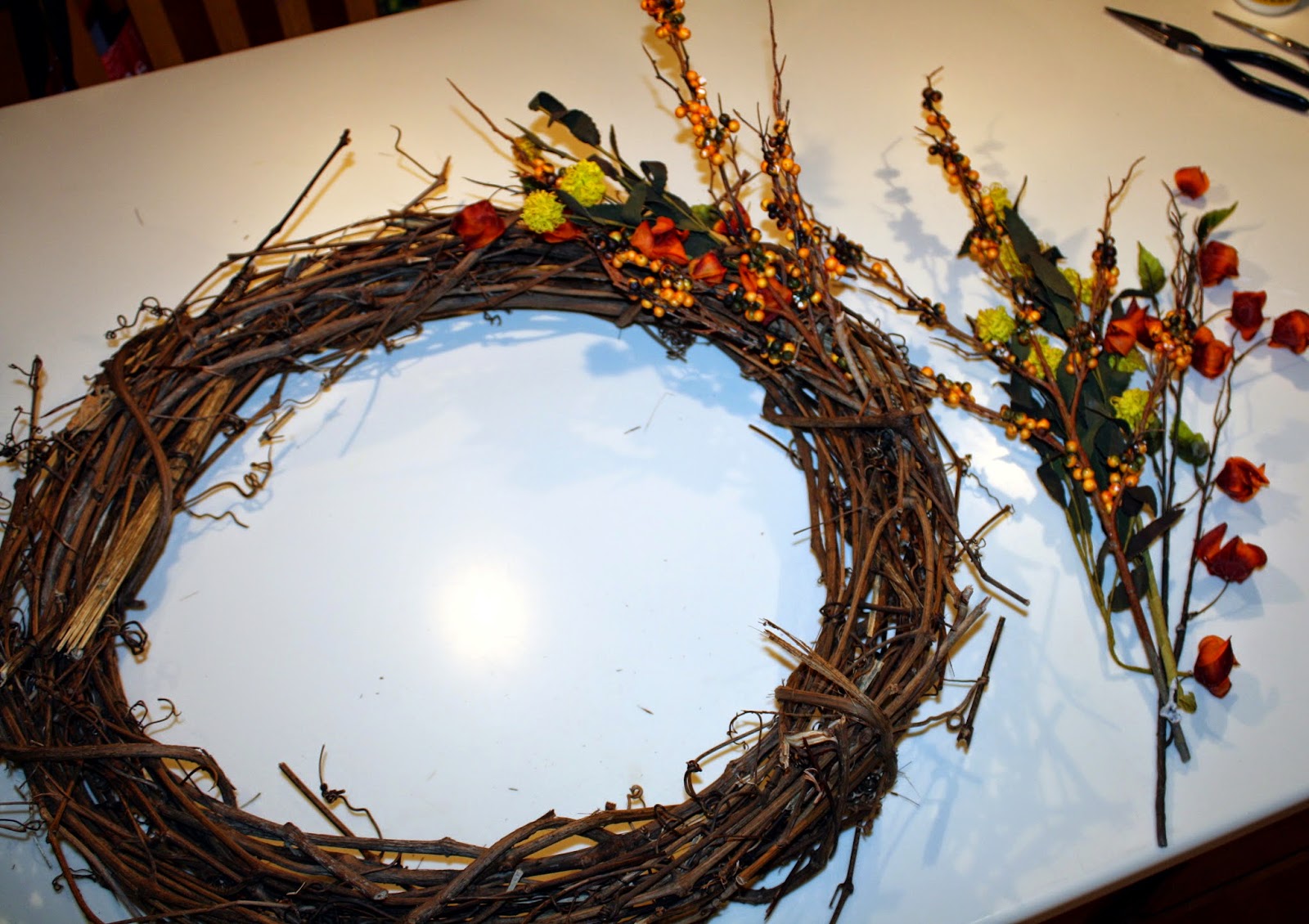 Easy Fall Monogram Wreath DIY