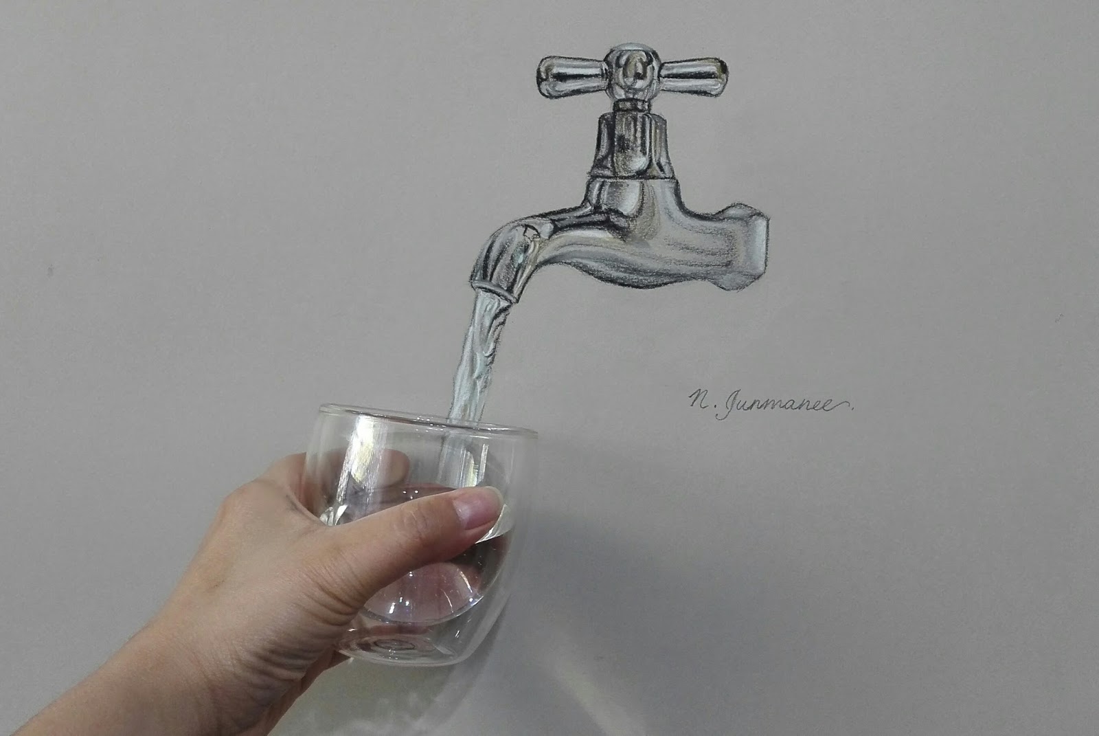 How to draw a Running Tap Natasha Junmanee