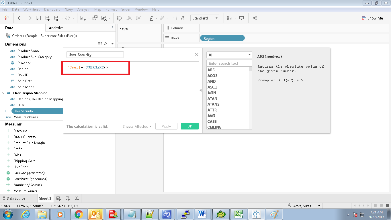 . Row Level Security in Tableau (Simple and Org Hierarchy Based)