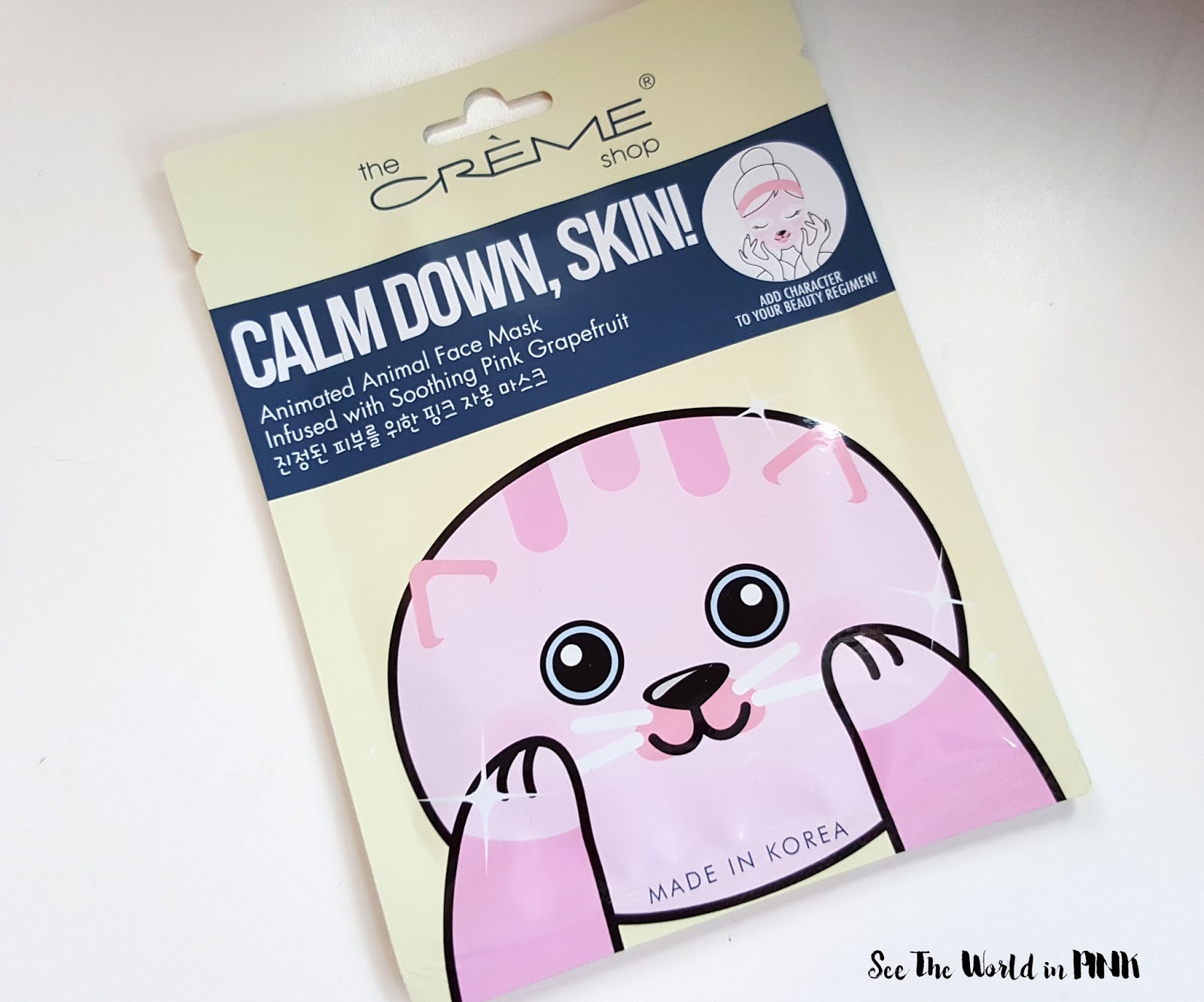 The Creme Shop Calm Down, Skin! Kitty Face Mask Review