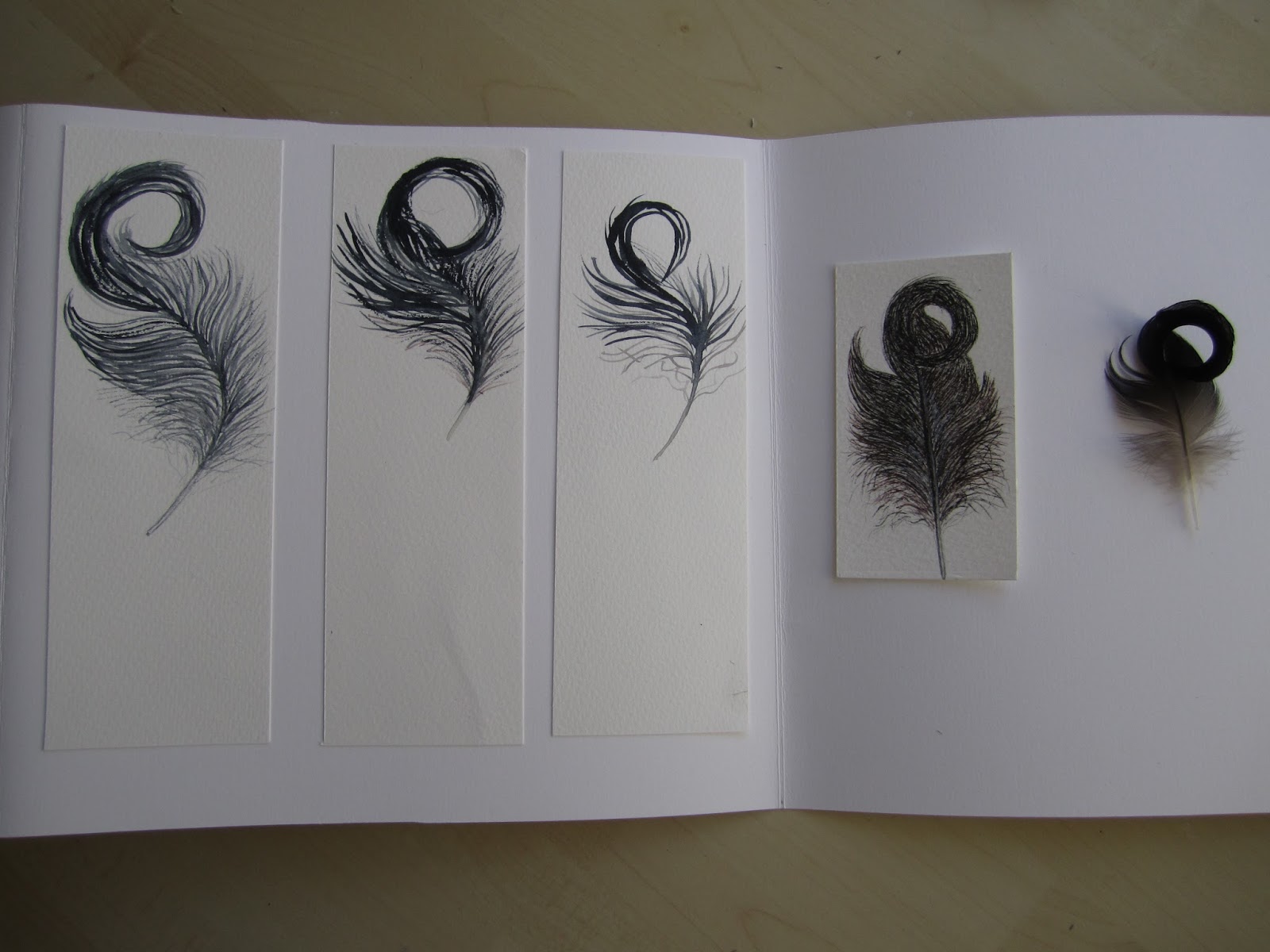 Louise Watson - Textile Artist: Duck curled tail feather.