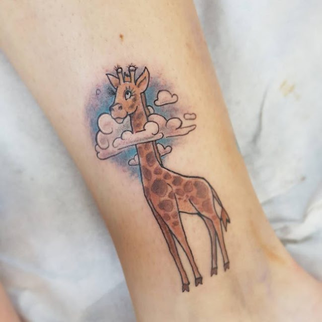 tatuagem de girafa tatuagem de girafa