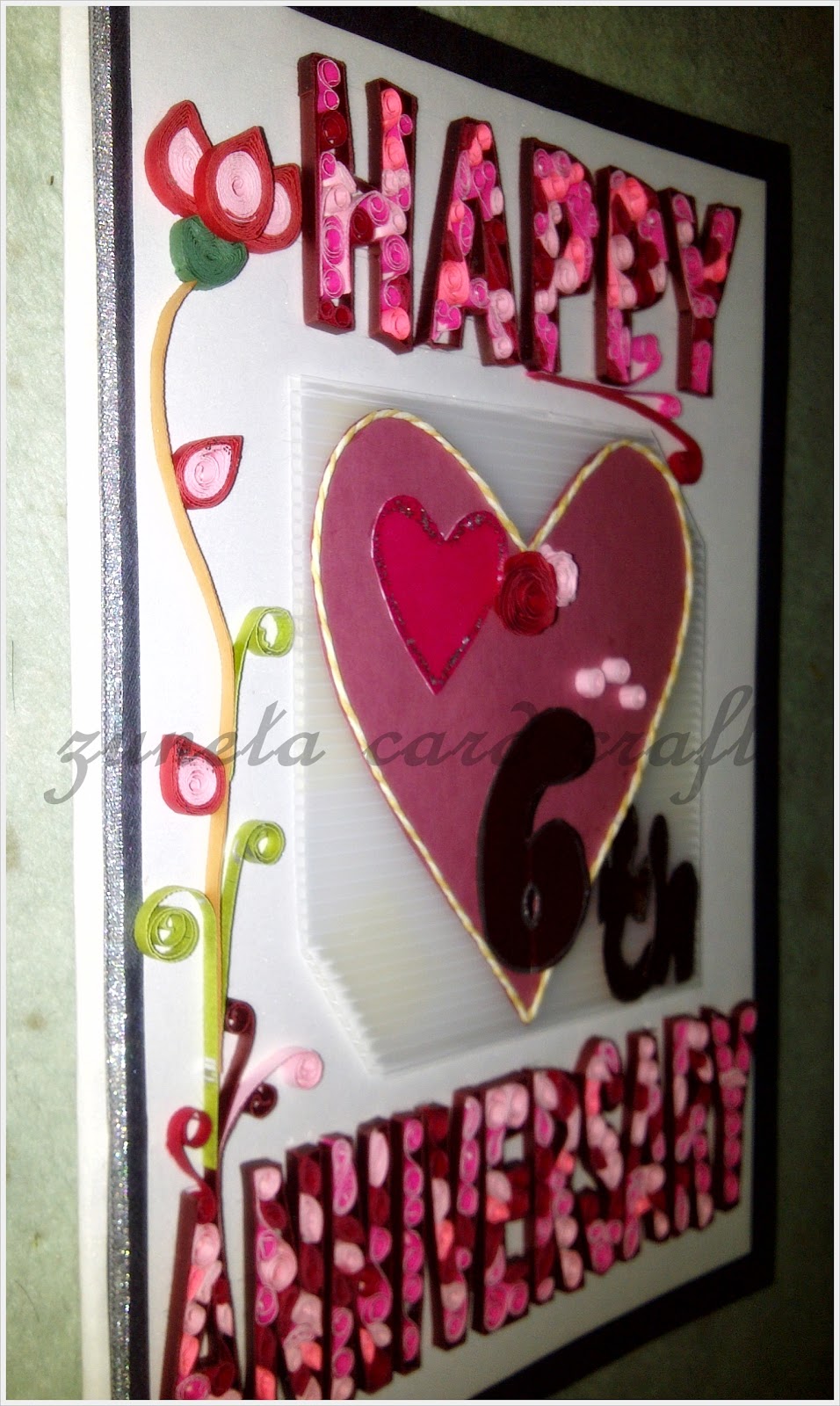 Zuneta Card Craft Kad 020 Happy Anniversary