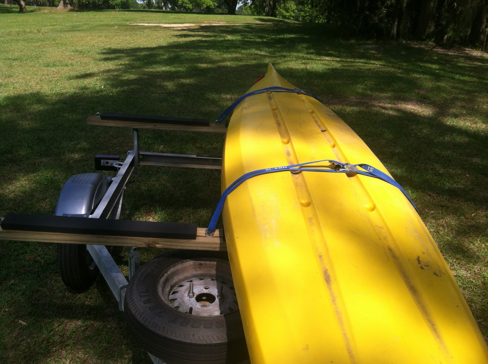 The Flying Kayak My New Kayak Trailer
