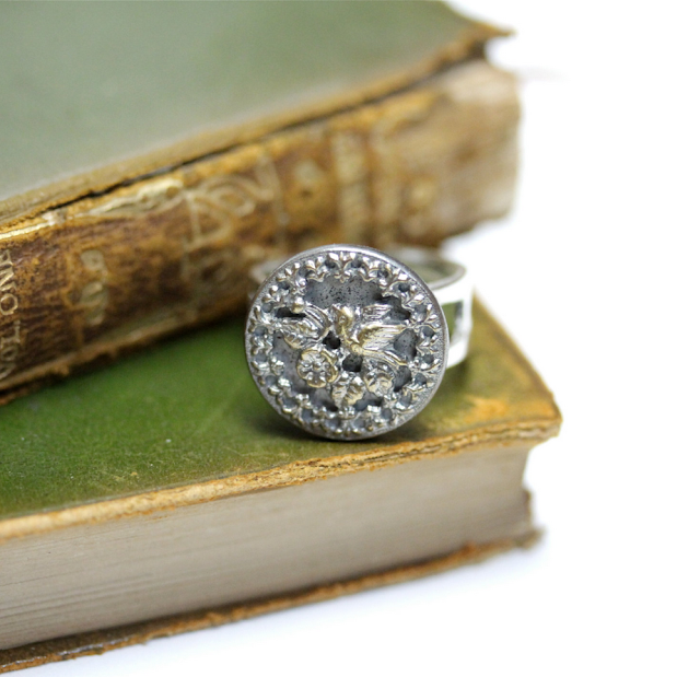 Antique Bird Cocktail Ring #vintage #jewelry 