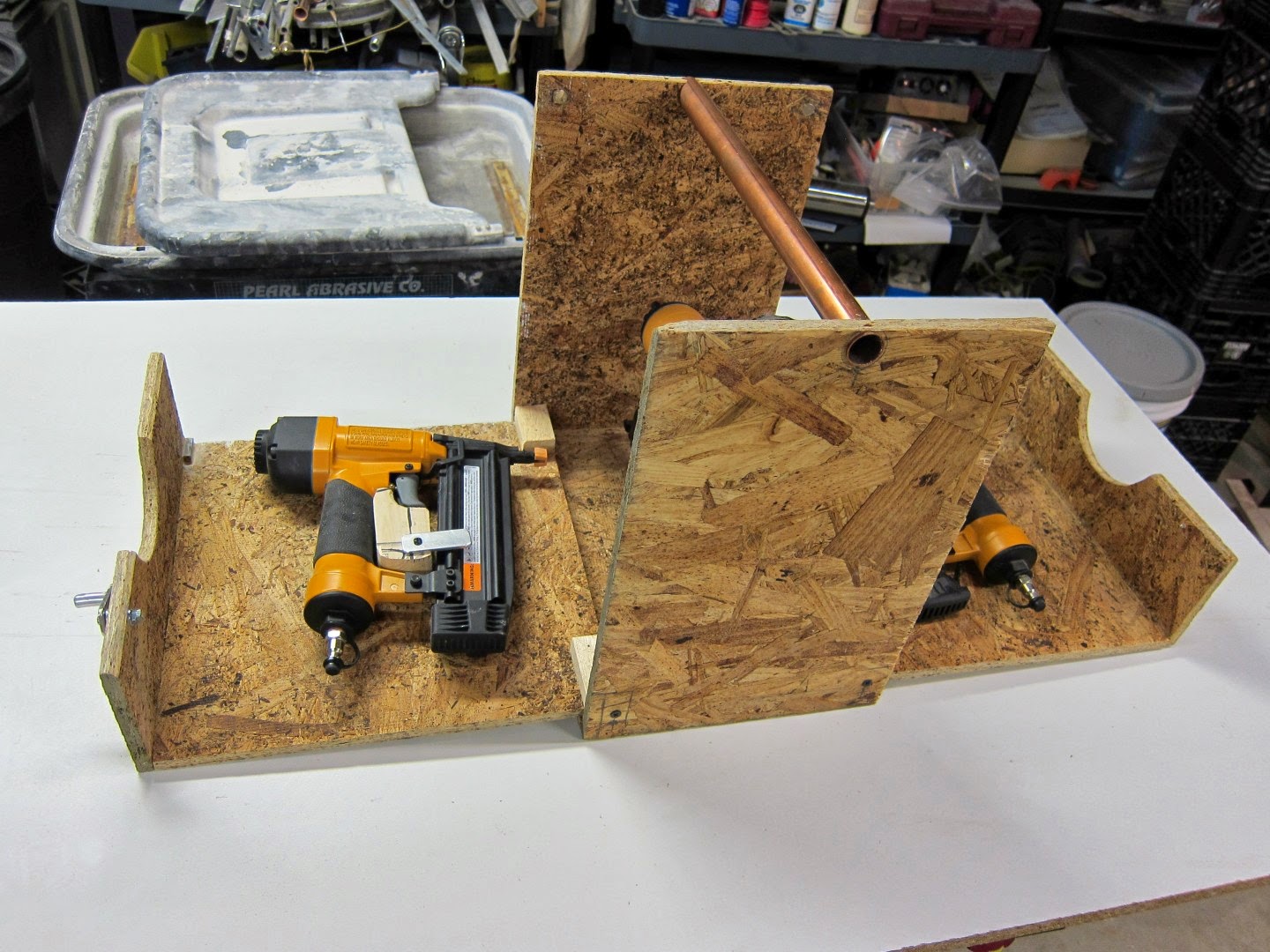 fold out tool case, nail gun