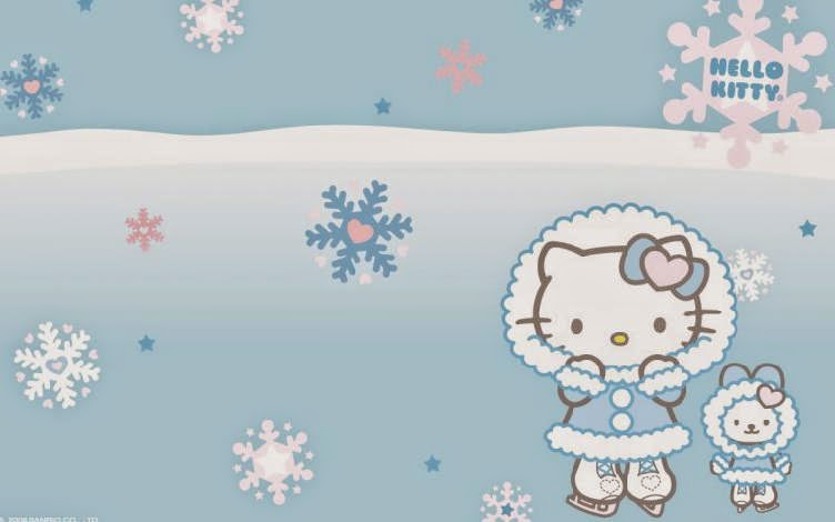 Gambar Hello Kitty Salju Wallpaper Hd Animasi Bergerak Hello Kitty Snow Animasi Bergerak