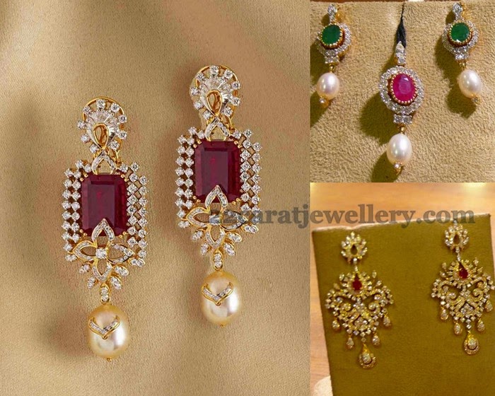 Diamond Earrings From Mehta Jewelry Jewellery Designs Diamond Earrings From Mehta Jewelry