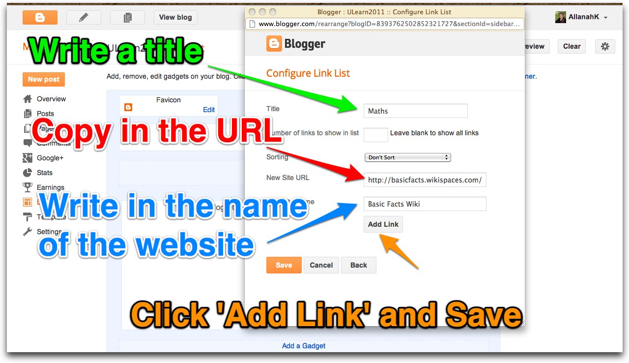Bling For Your Blog: Adding Links in the Sidebar