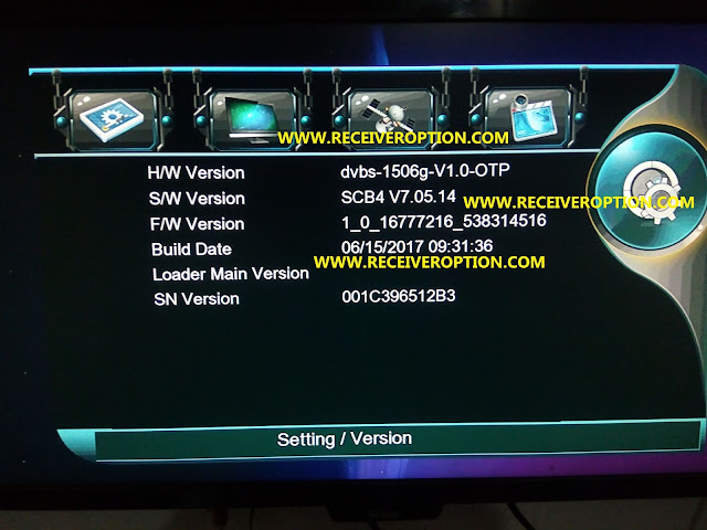 HOW TO UPGRADE NEW SOFTWARE 1506G S/W VERSION SCB4 TYPE RECEIVERS