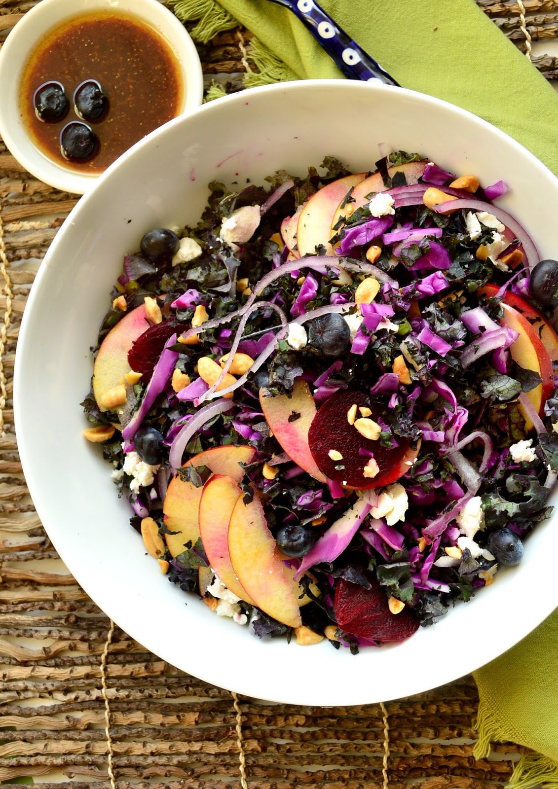 This is How I Cook Purple Kale Salad with Blueberry Lime Vinaigrette