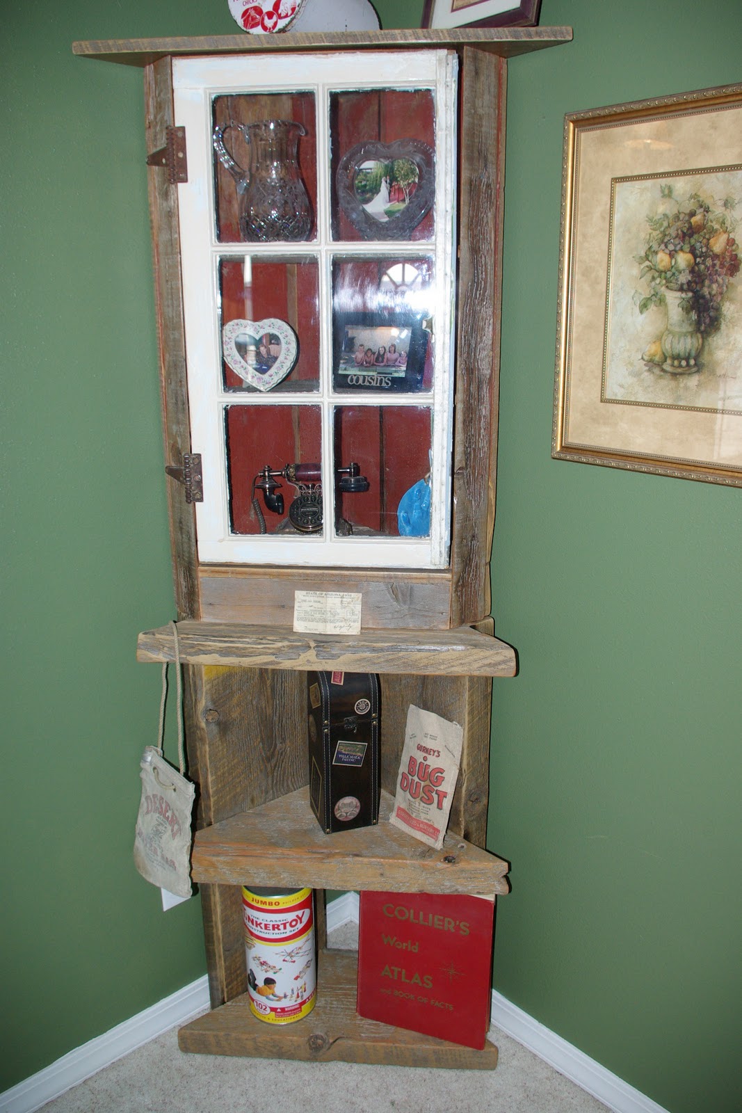 Reclaimed Rustics Barn Wood Corner Shelf/Hutch
