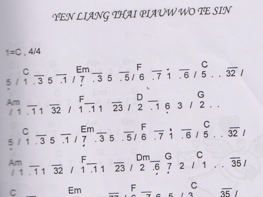 Not Angka Lagu China Koleksi Not Angka Not Angka Lagu China Koleksi Not Angka