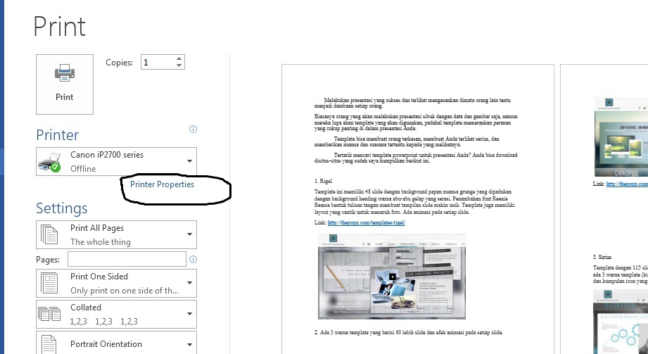 Cara Mengatasi Printer Canon Ip2770 Hasil Print Putus Putus