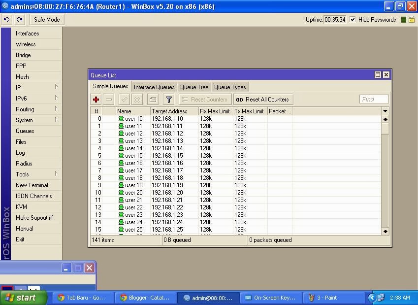 Script Simple Queue Otomatis di Mikrotik Tekhnologi Informasi