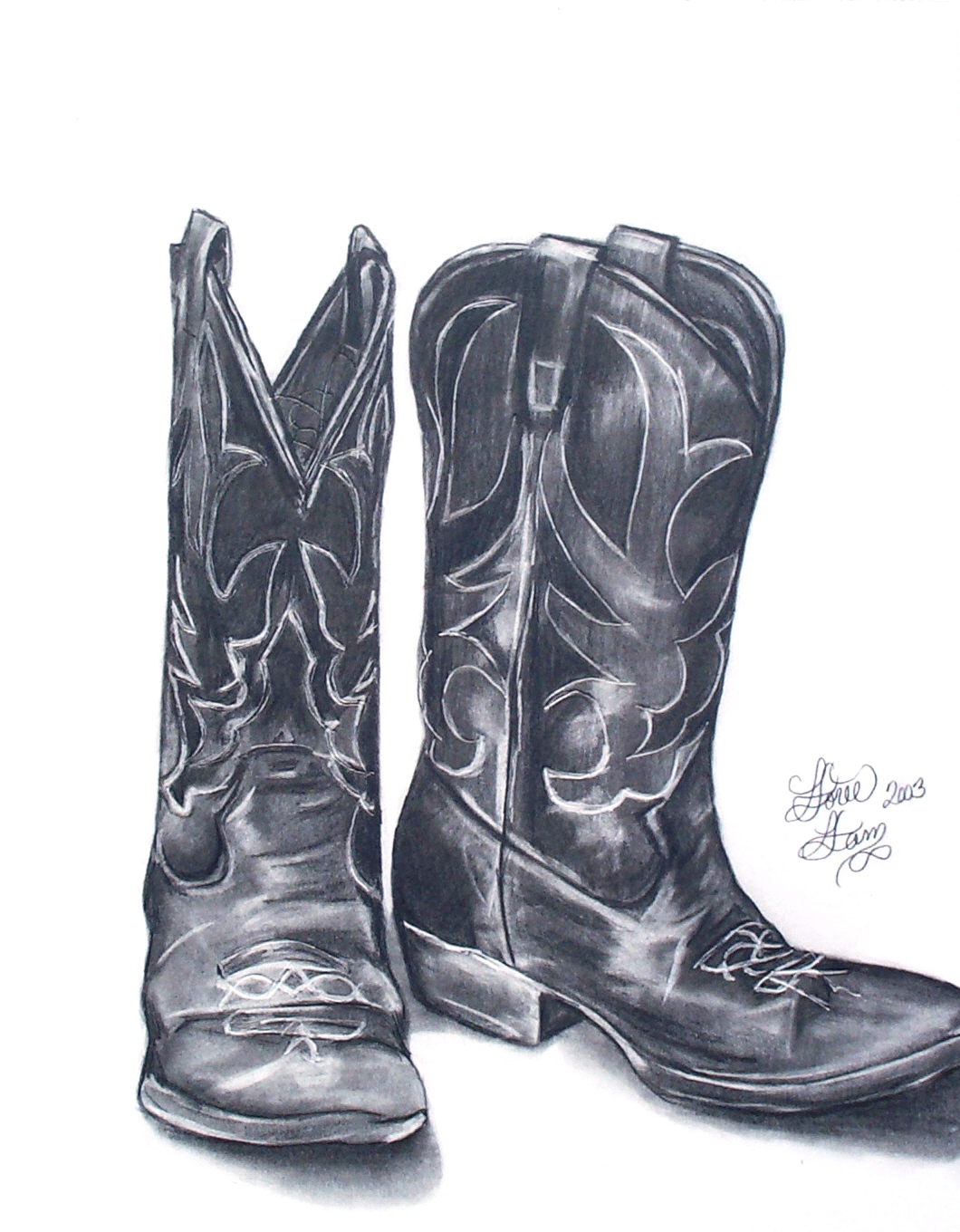 pair of cowboy boots coloring pages - photo #19