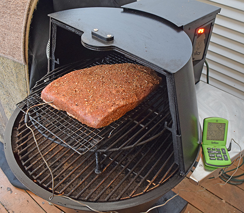 How to smoke certified angus beef pastrami on a Grilla pellet cooker