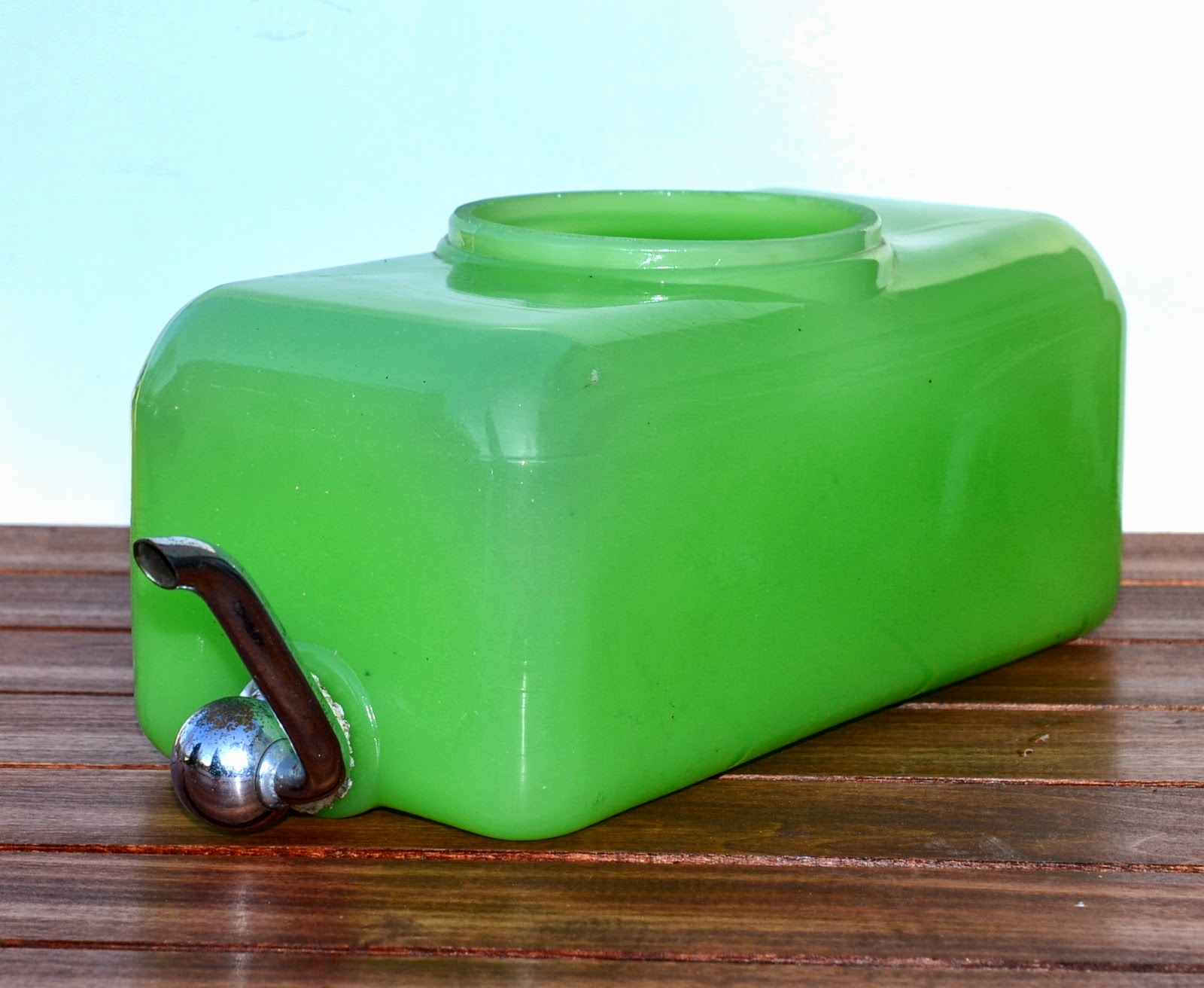 RARE Vintage Jadeite Water Cooler Dispenser Depression Era Sneath Fridge Spring