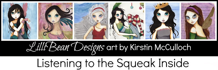 LISTENING TO THE SQUEAK INSIDE art by Kirstin McCulloch of LilliBean Designs