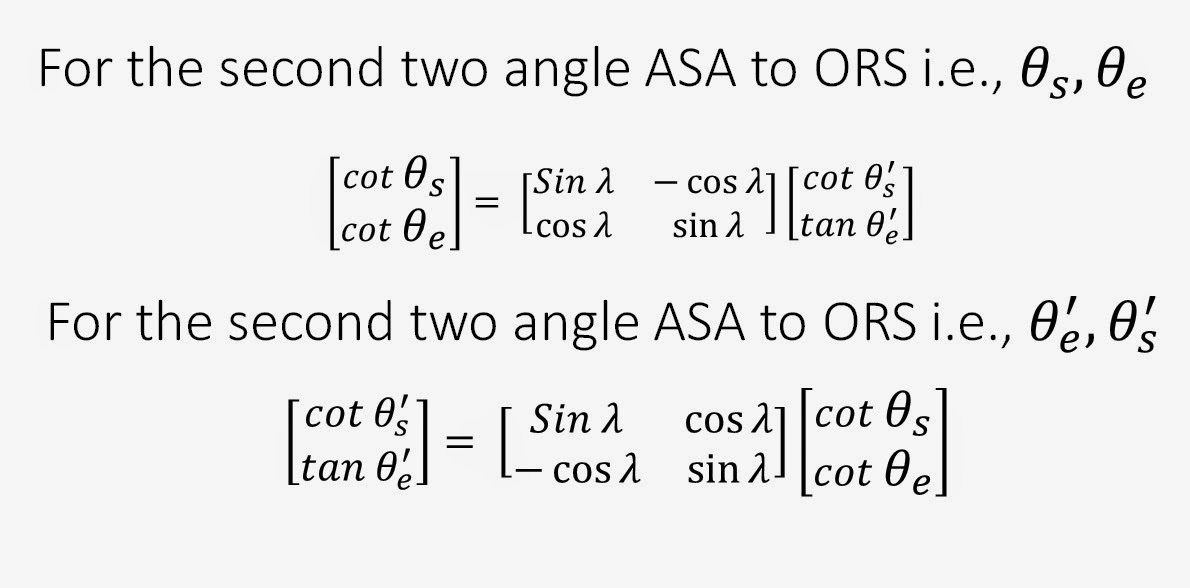 manufacturingprocesses Angles Conversion from ASA to ORS