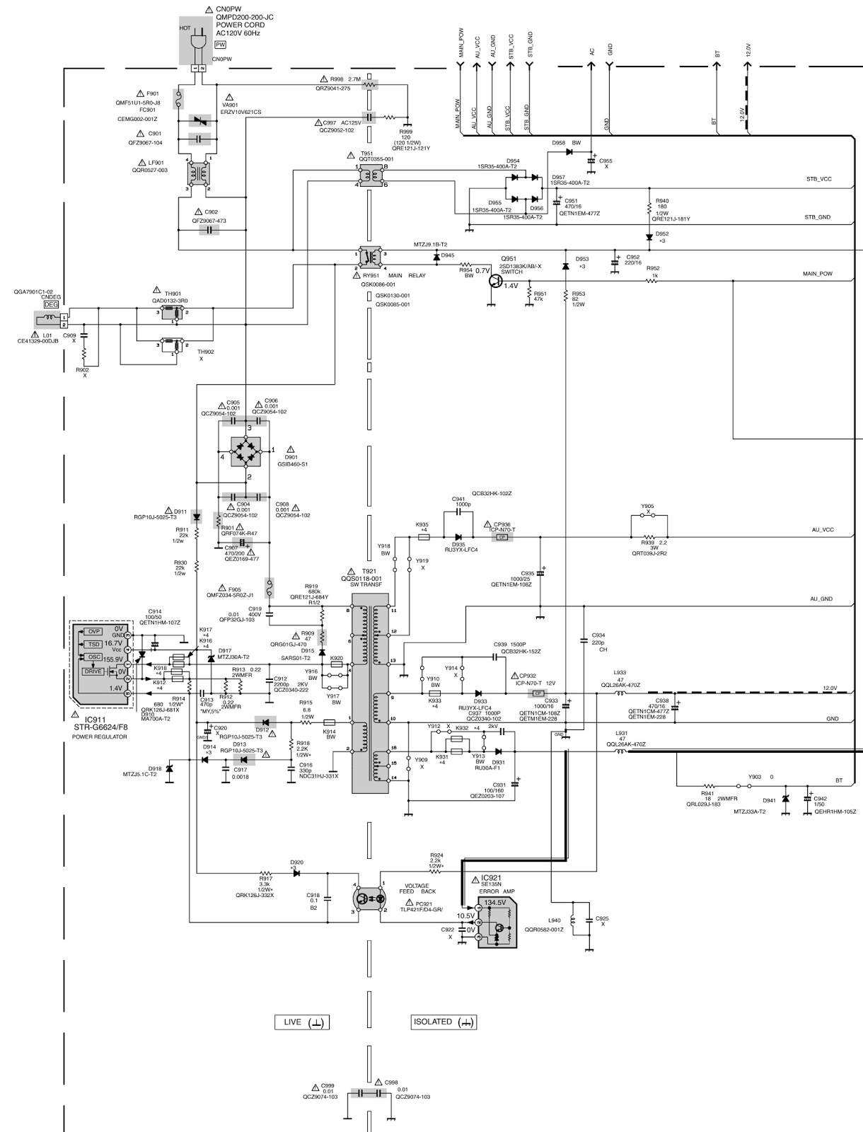 Master Electronics Repair !: JVC AV-27D502 /AR - AV-27D502 - SMPS - SCHEMATIC DIAGRAM [CIRCUIT