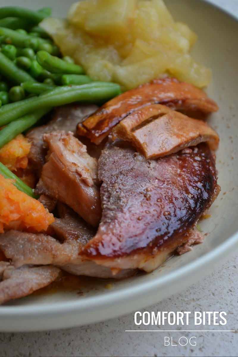 COMFORT BITES BLOG Roasted Pork Leg with Cider Apple Sauce