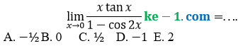 soal pg limit tan per cos
