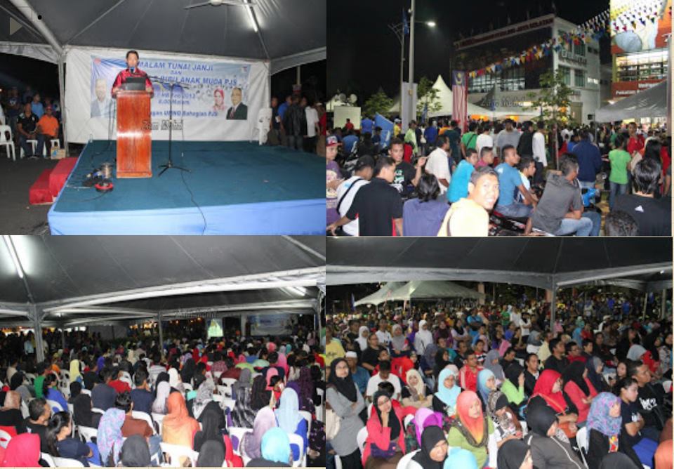 Gambar Sambutan Ceramah UMNO Di Taman Medan PJS Sambutan